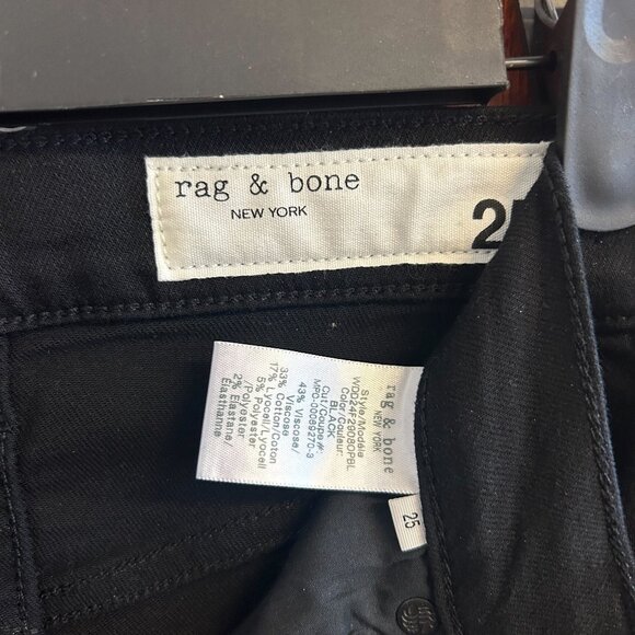 NWT Rag & Bone High Rise Black Jeans, size 25 - Picture 4 of 4